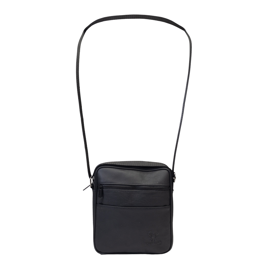 Borsa da uomo in vera pelle nera Miror