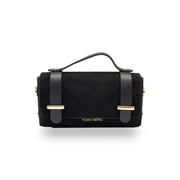 Borsa da donna in pelle scamosciata nera Natalia