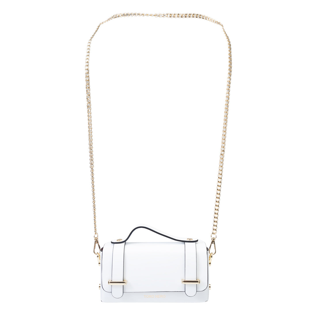 Borsa da donna in vera pelle bianca Natalia