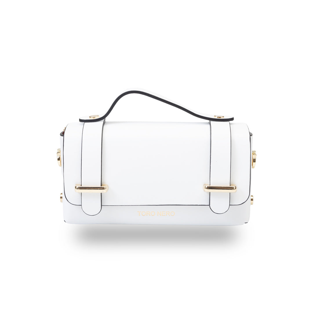 Borsa da donna in vera pelle bianca Natalia