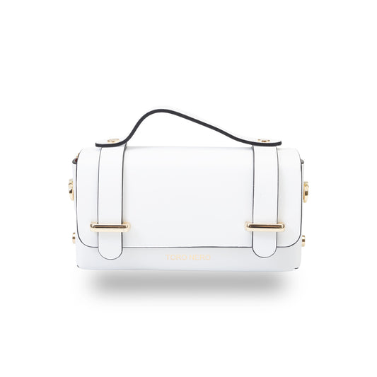Borsa da donna in vera pelle bianca Natalia