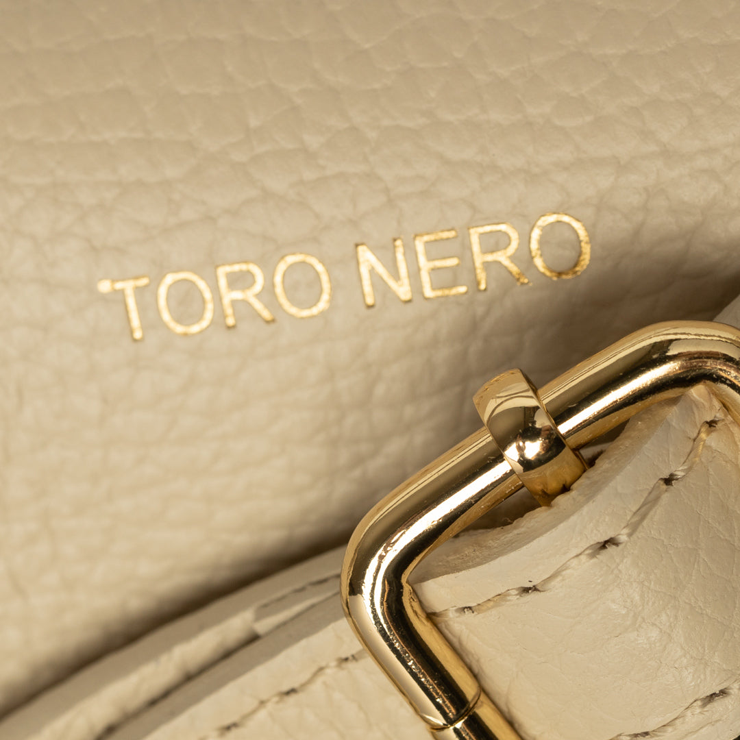 Borsa da donna in pelle naturale beige Mira