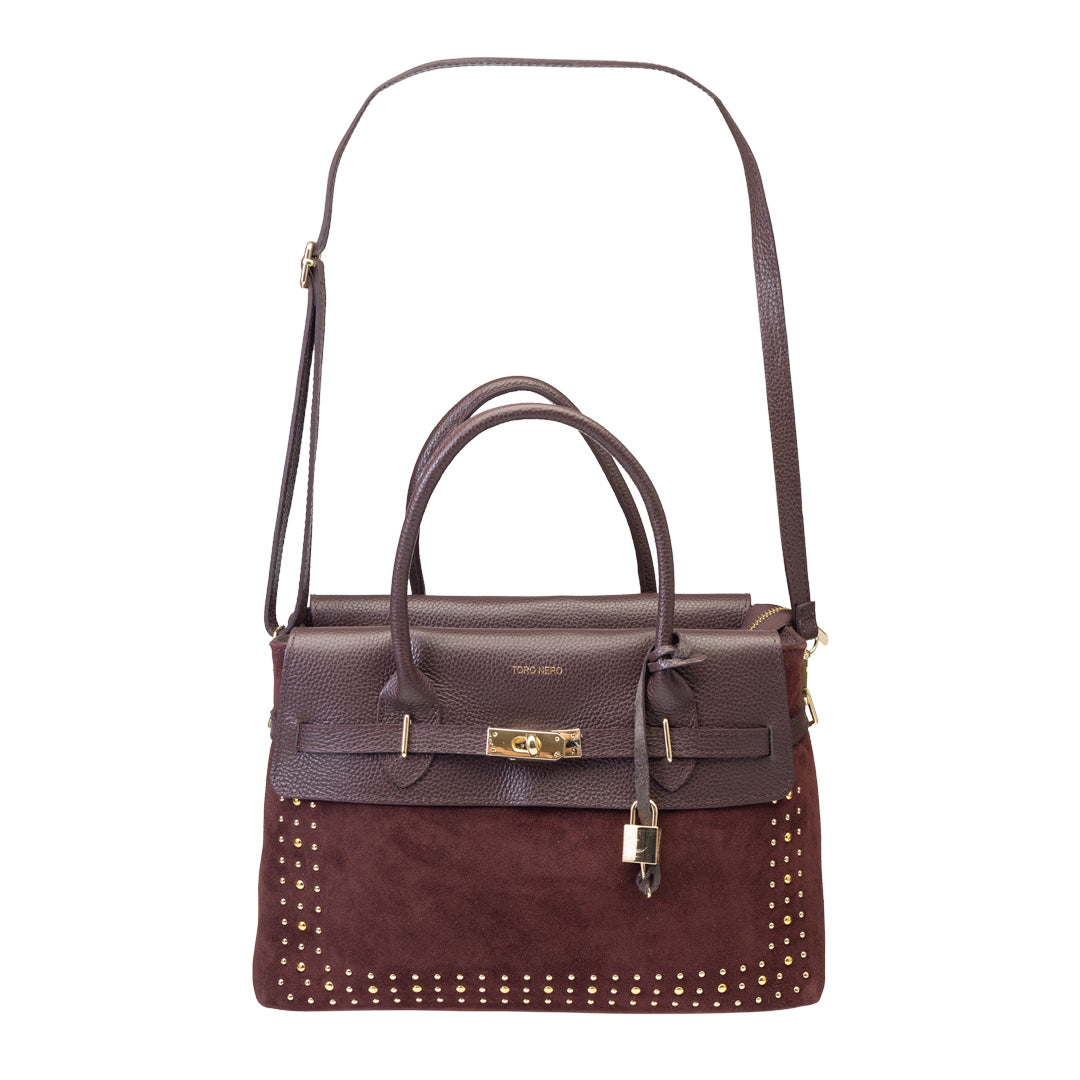 Borsa da donna in vera pelle bordeaux Mira