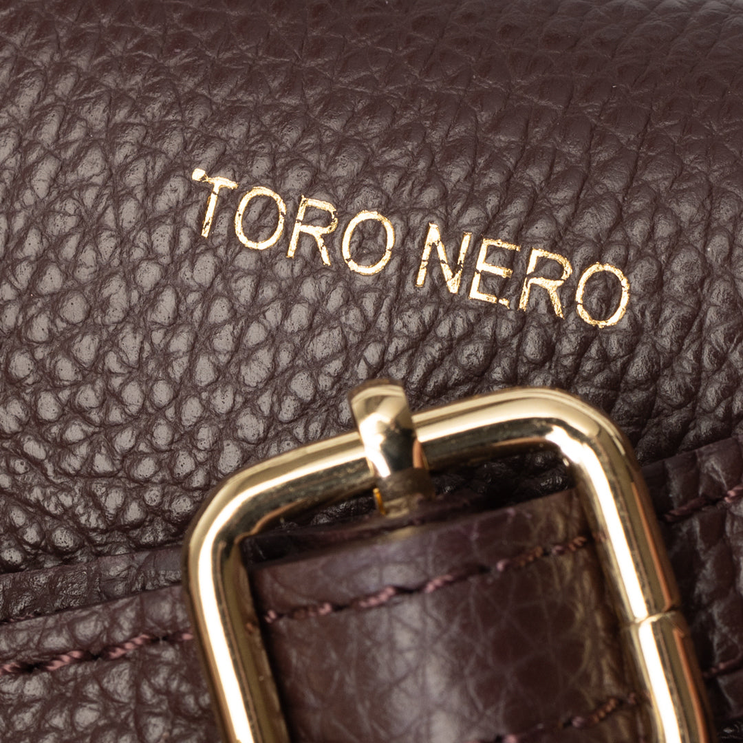 Damenhandtasche aus echtem Leder in Bordeauxrot Mira