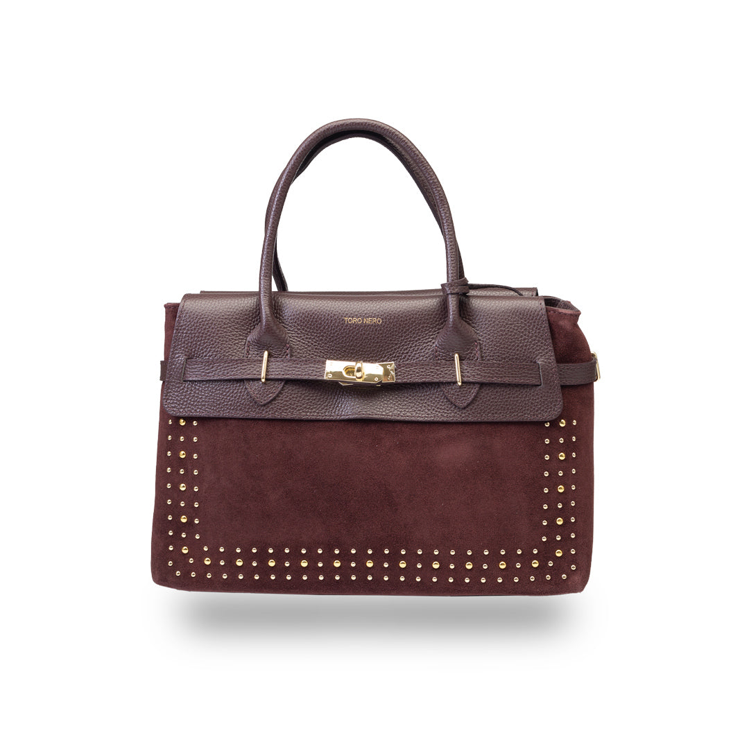 Borsa da donna in vera pelle bordeaux Mira