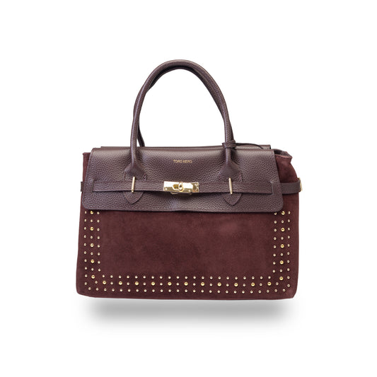 Borsa da donna in vera pelle bordeaux Mira