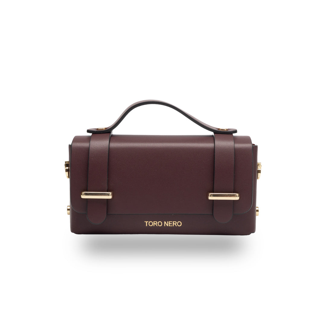 Borsa da donna in vera pelle bordeaux Natalia