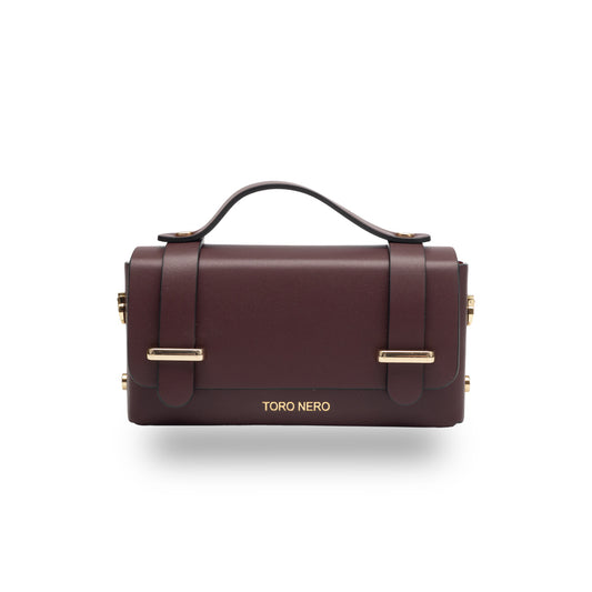 Borsa da donna in vera pelle bordeaux Natalia