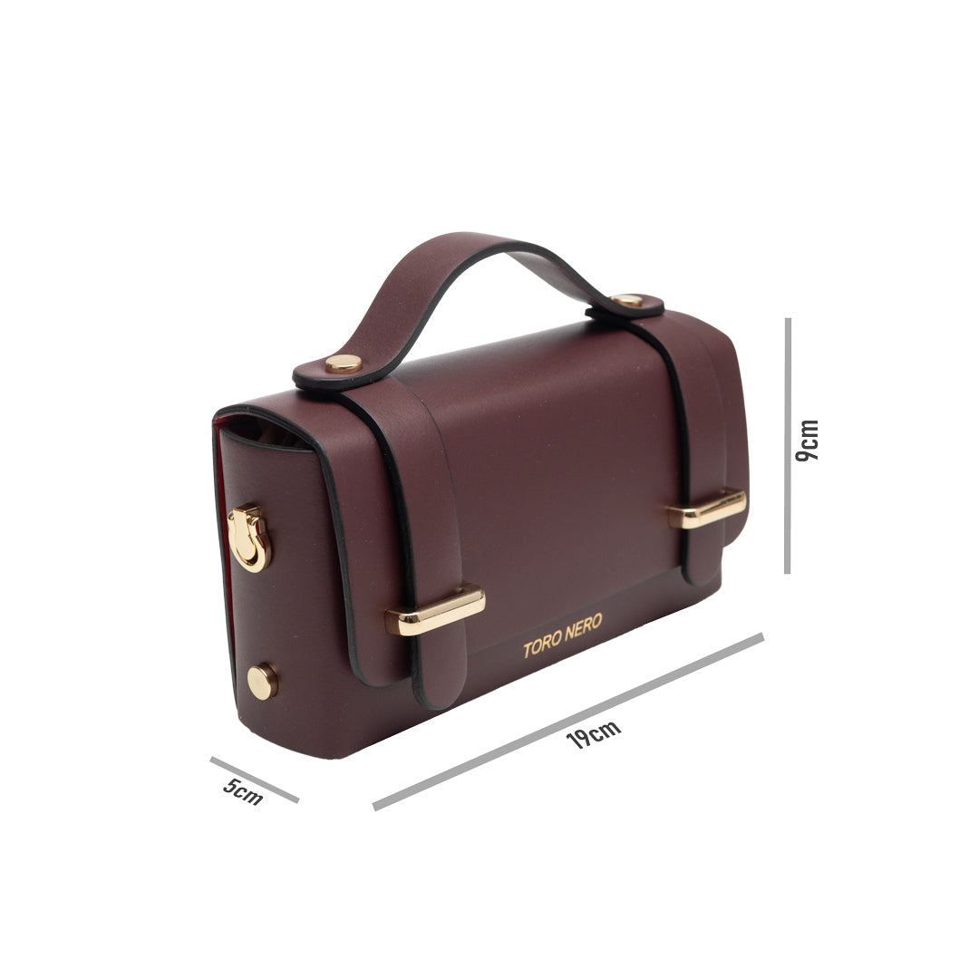 Borsa da donna in vera pelle bordeaux Natalia