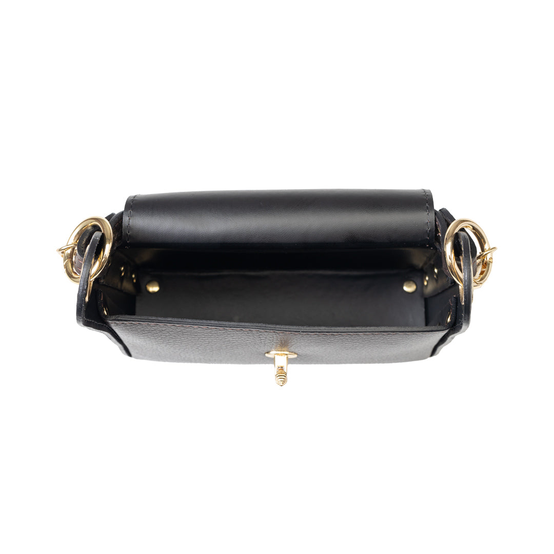 Borsa da donna in pelle naturale marrone scuro Iris