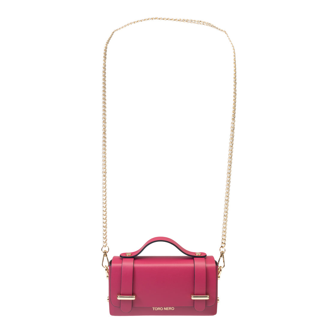 Borsa da donna in vera pelle fucsia Natalia