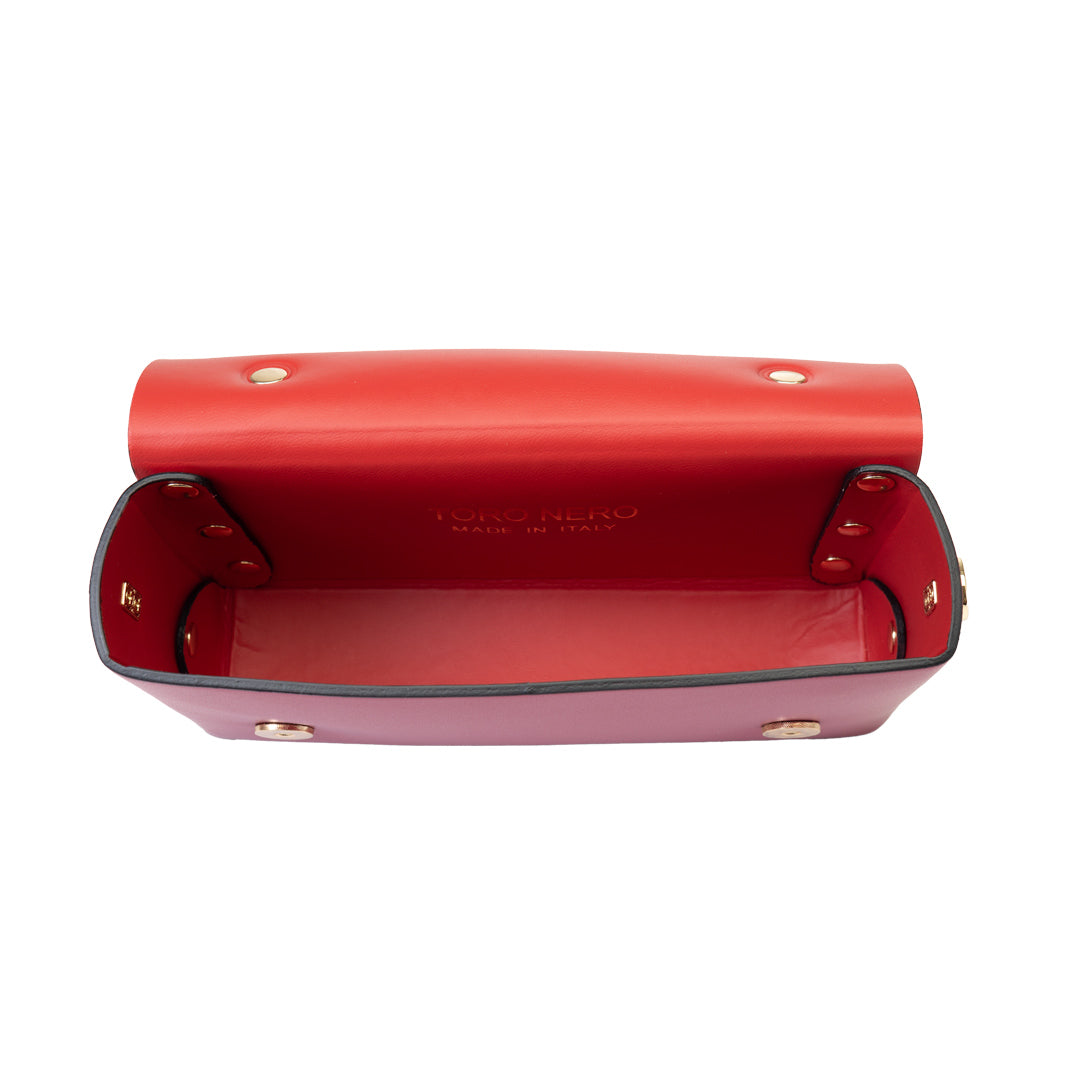 Borsa da donna in vera pelle fucsia Natalia