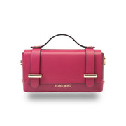 Borsa da donna in vera pelle fucsia Natalia