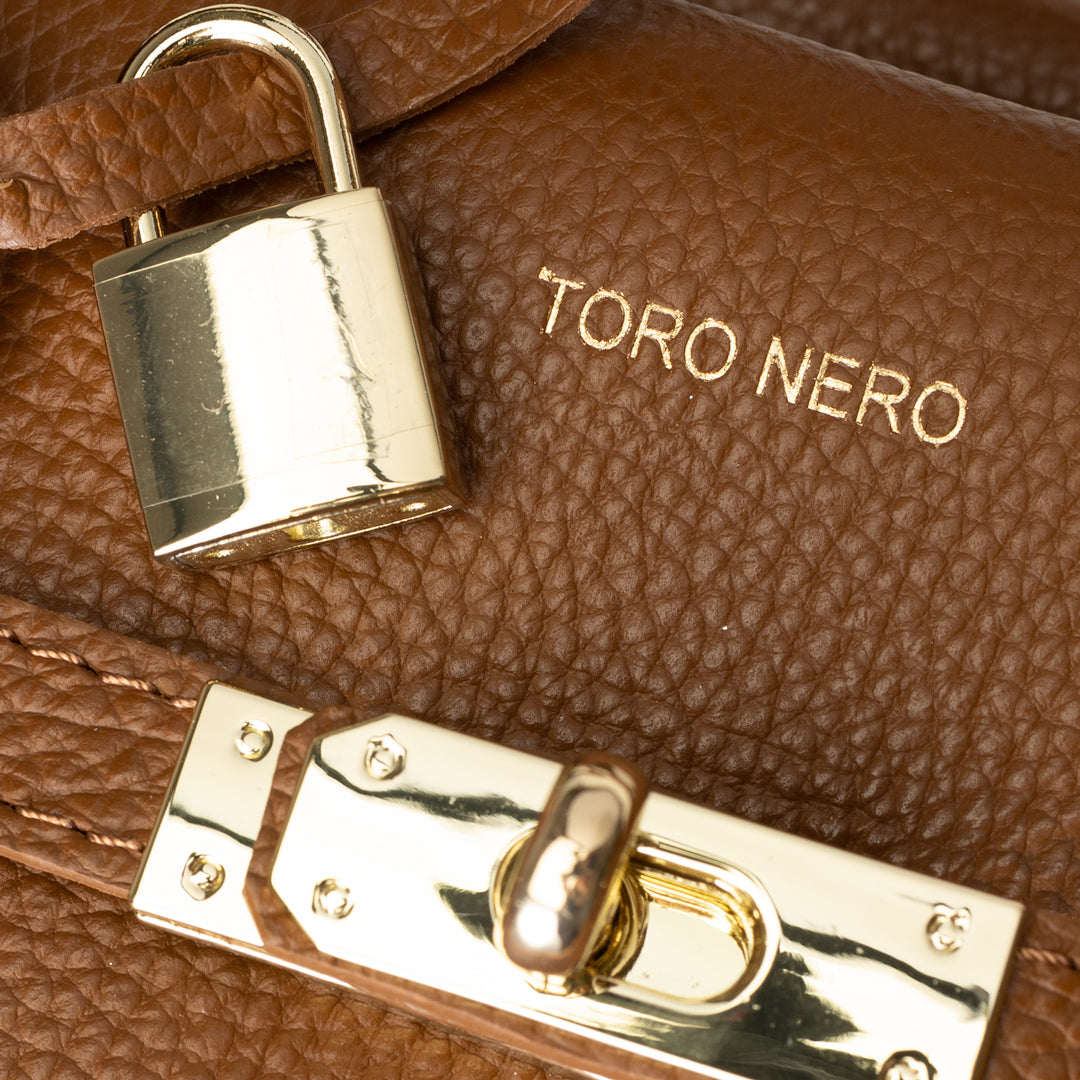 Borsa da donna in vera pelle marrone Mira
