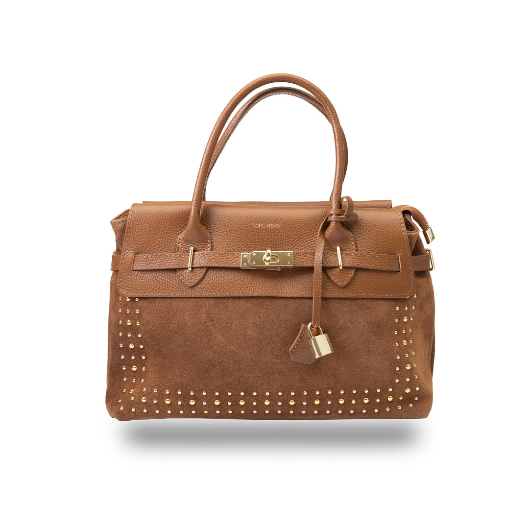 Borsa da donna in vera pelle marrone Mira