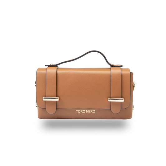 Borsa da donna in vera pelle marrone Natalia