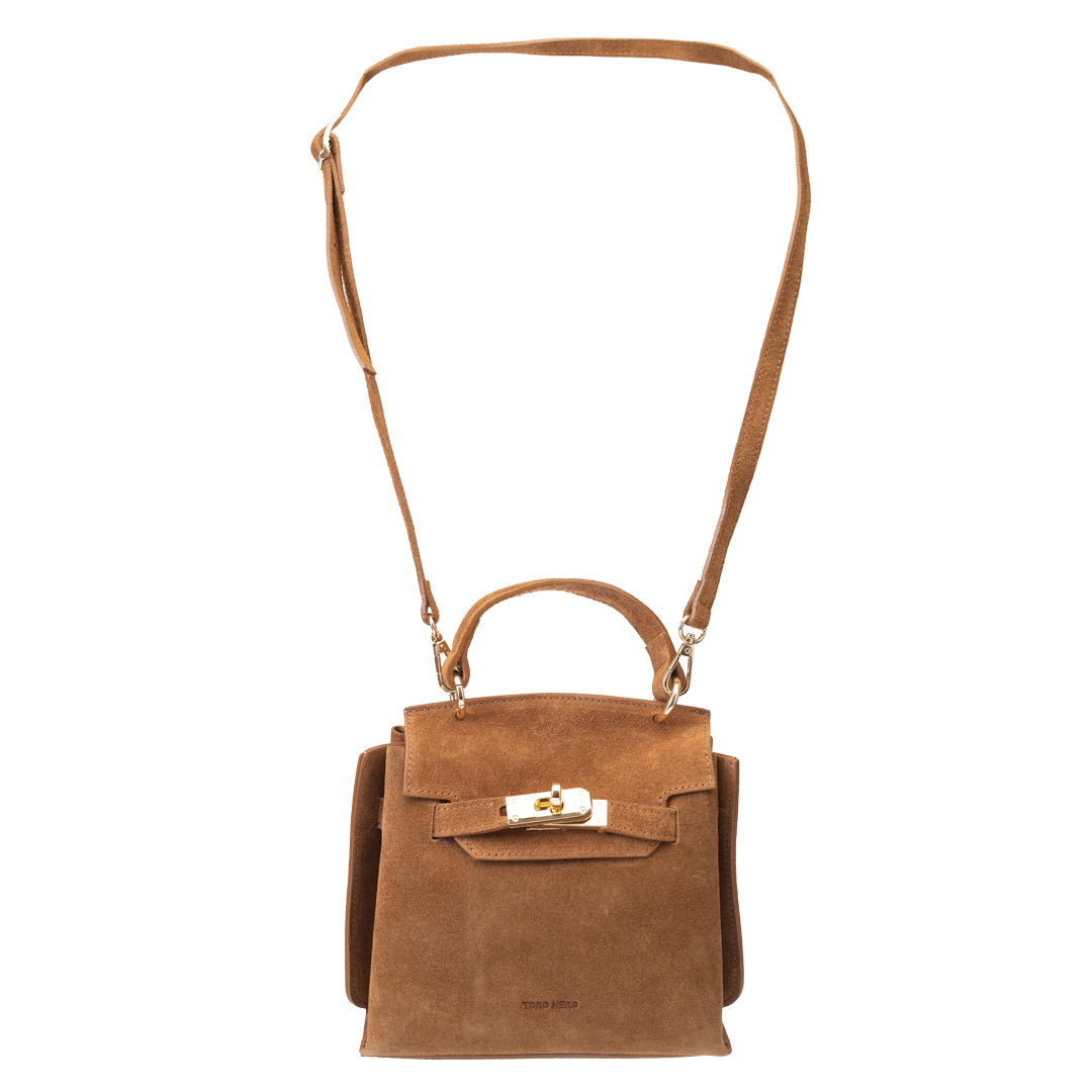 Borsa da donna in vera pelle marrone Renata