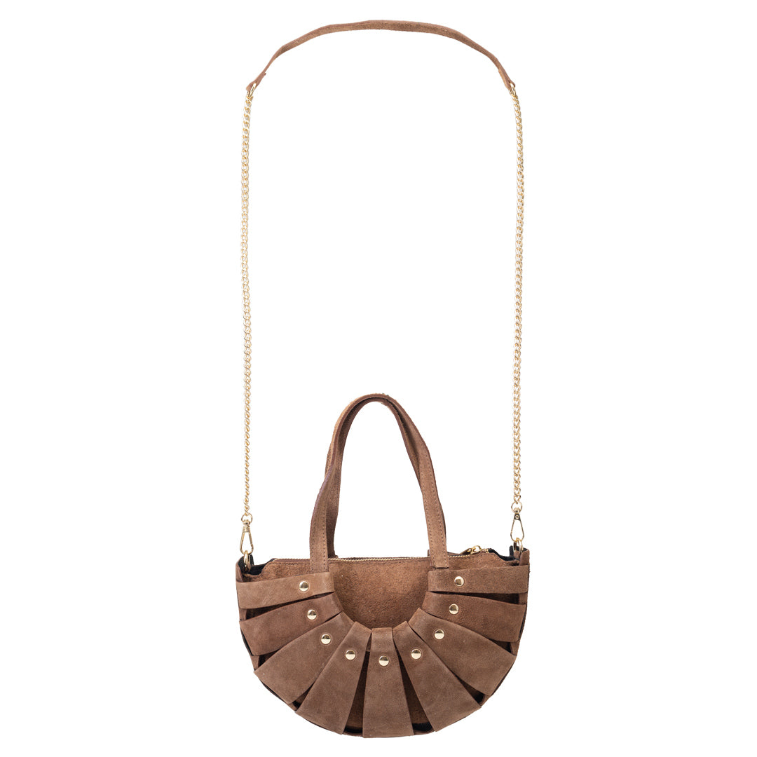 Borsa da donna in vera pelle marrone Ruth