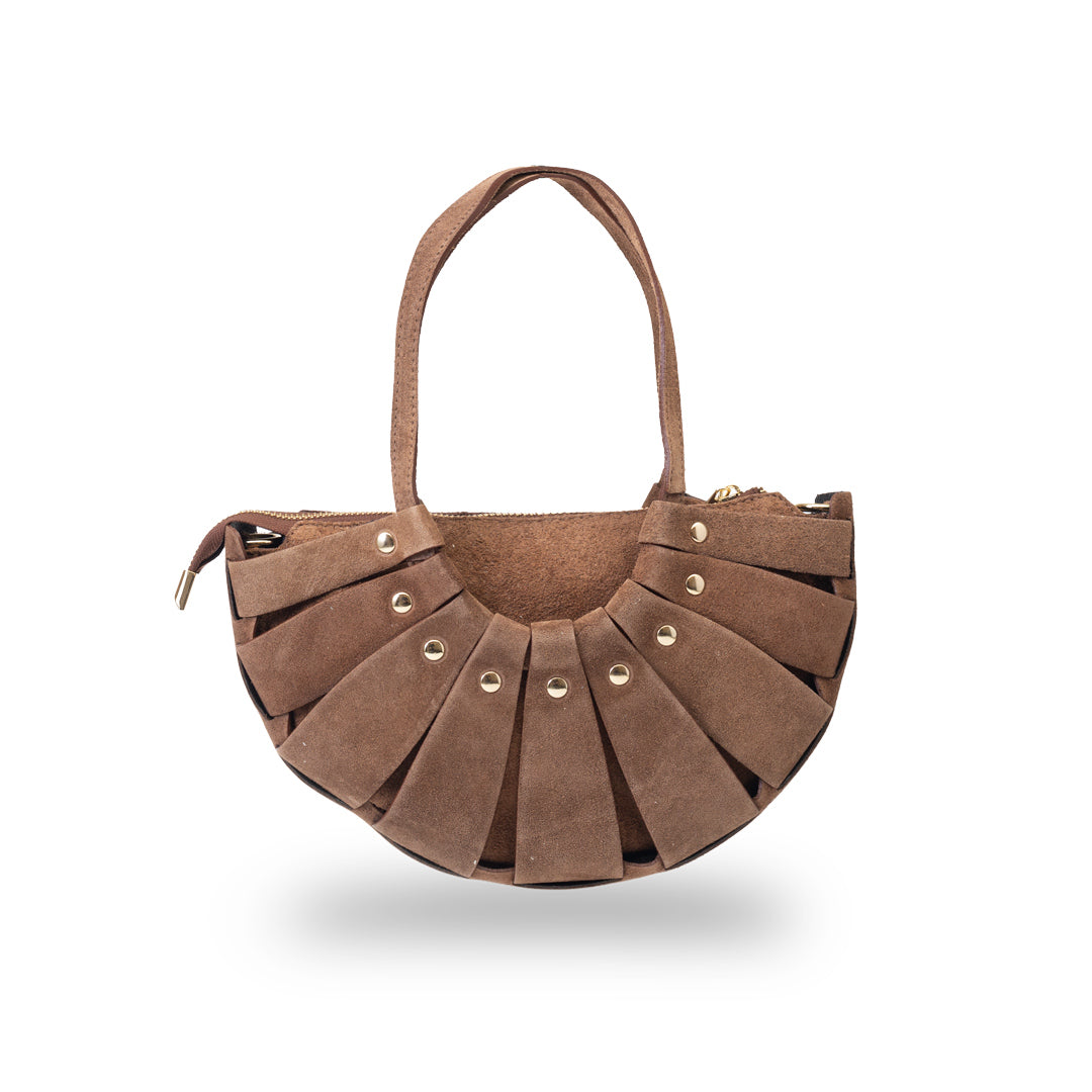 Borsa da donna in vera pelle marrone Ruth