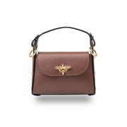 Borsa da donna in pelle naturale marrone cognac Iris