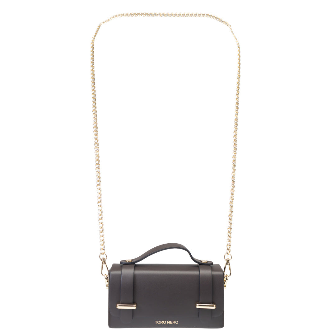 Borsa da donna in pelle naturale marrone scuro Natalia