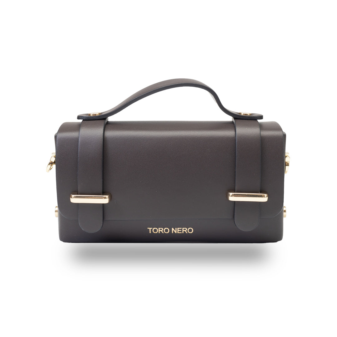 Borsa da donna in pelle naturale marrone scuro Natalia