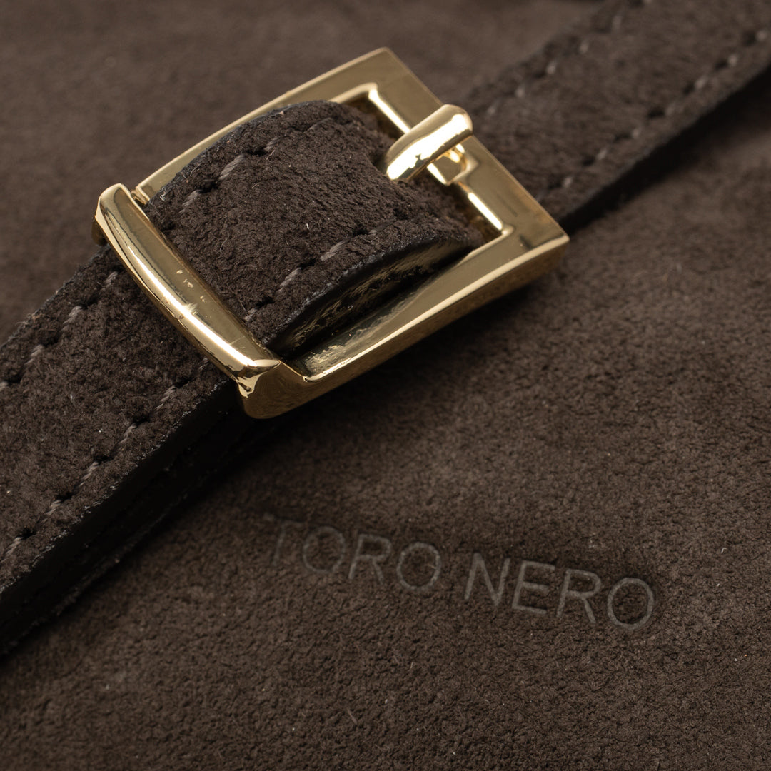 Borsa da donna in vera pelle marrone scuro Renata