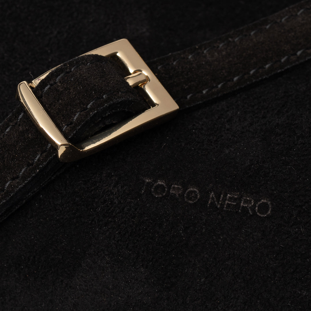 Borsa da donna in vera pelle nera Renata