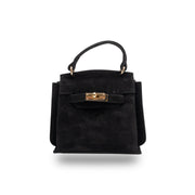 Borsa da donna in vera pelle nera Renata