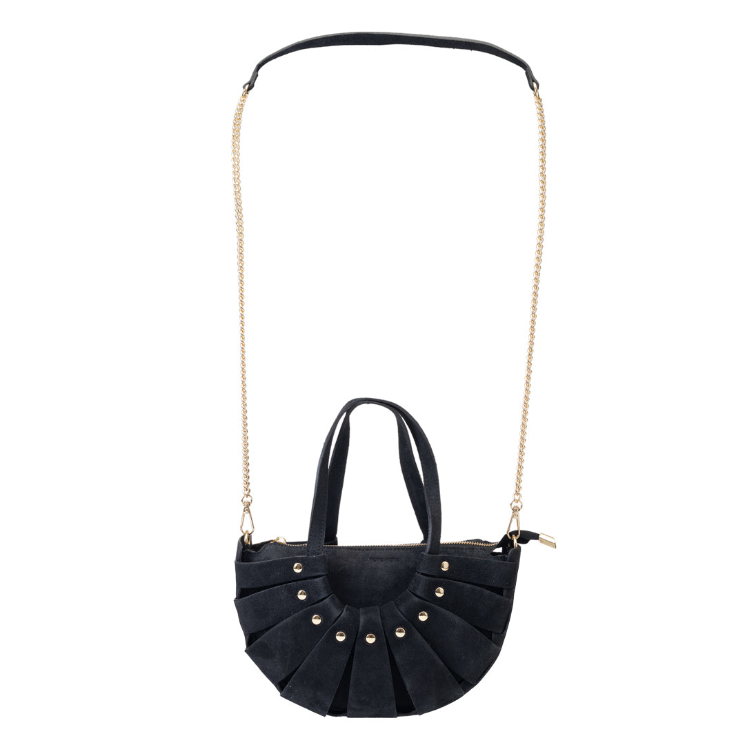 Borsa da donna in vera pelle nera Ruth