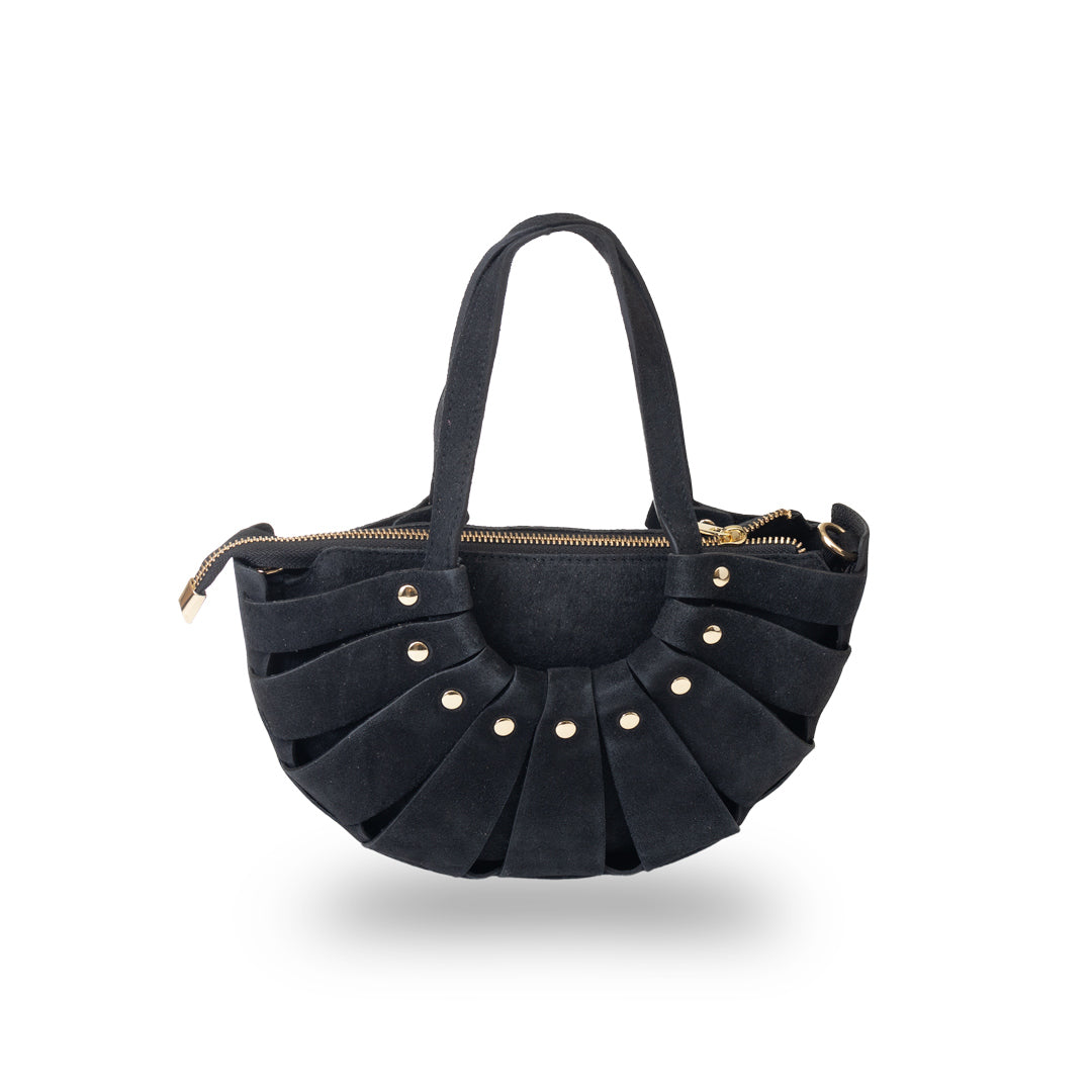 Borsa da donna in vera pelle nera Ruth