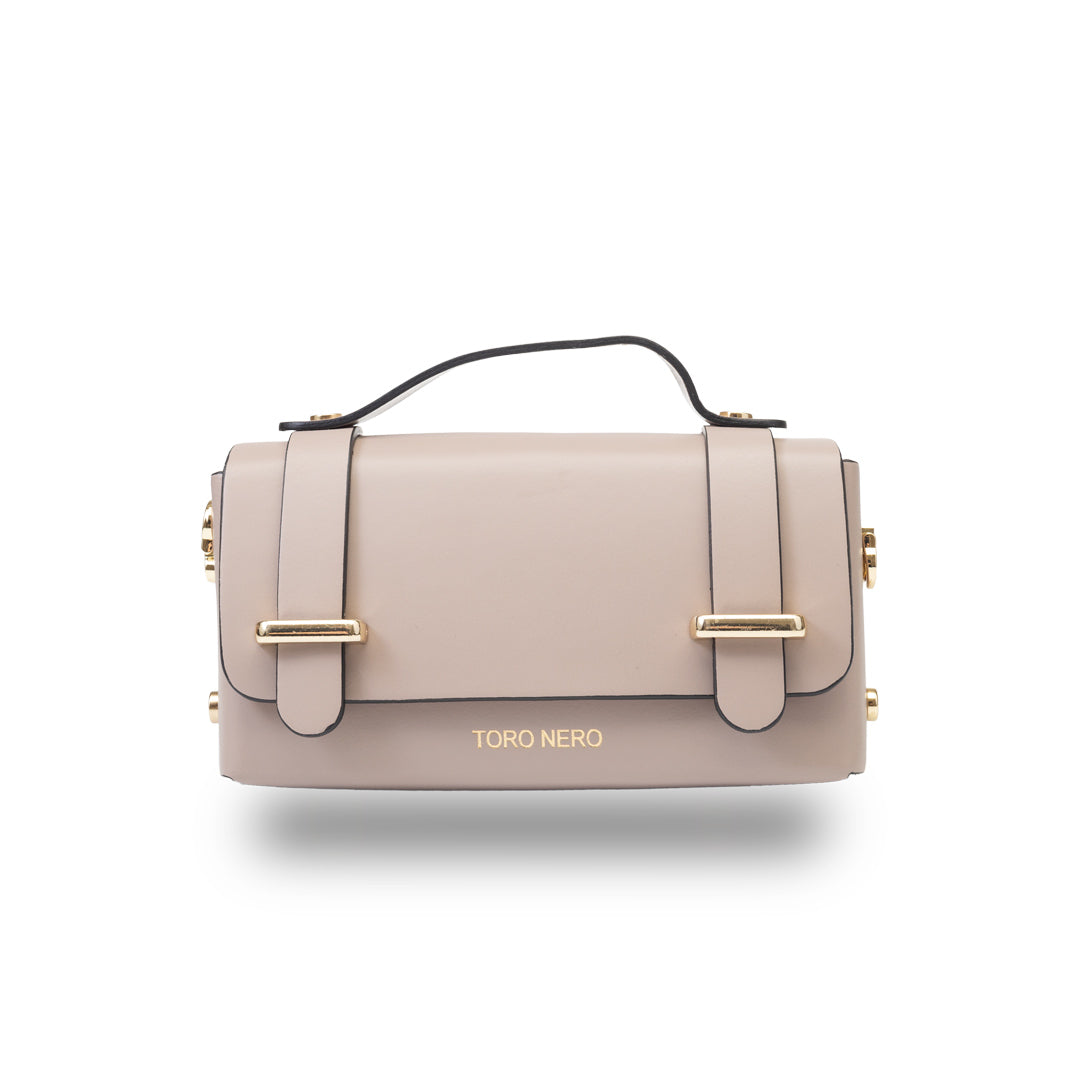 Borsa da donna in vera pelle rosa cipria Natalia