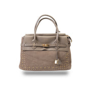 Borsa da donna in vera pelle color talpa Mira