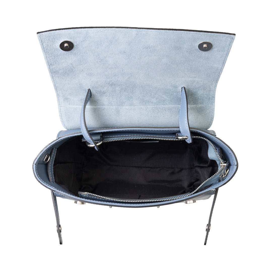Sac à main pour femme en daim bleu clair Erika