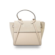 Borsa da donna in pelle scamosciata naturale beige Erika