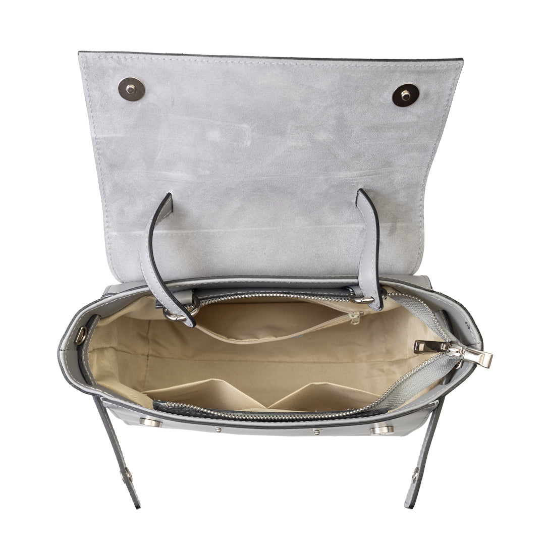 Damenhandtasche aus grauem Wildleder Erika