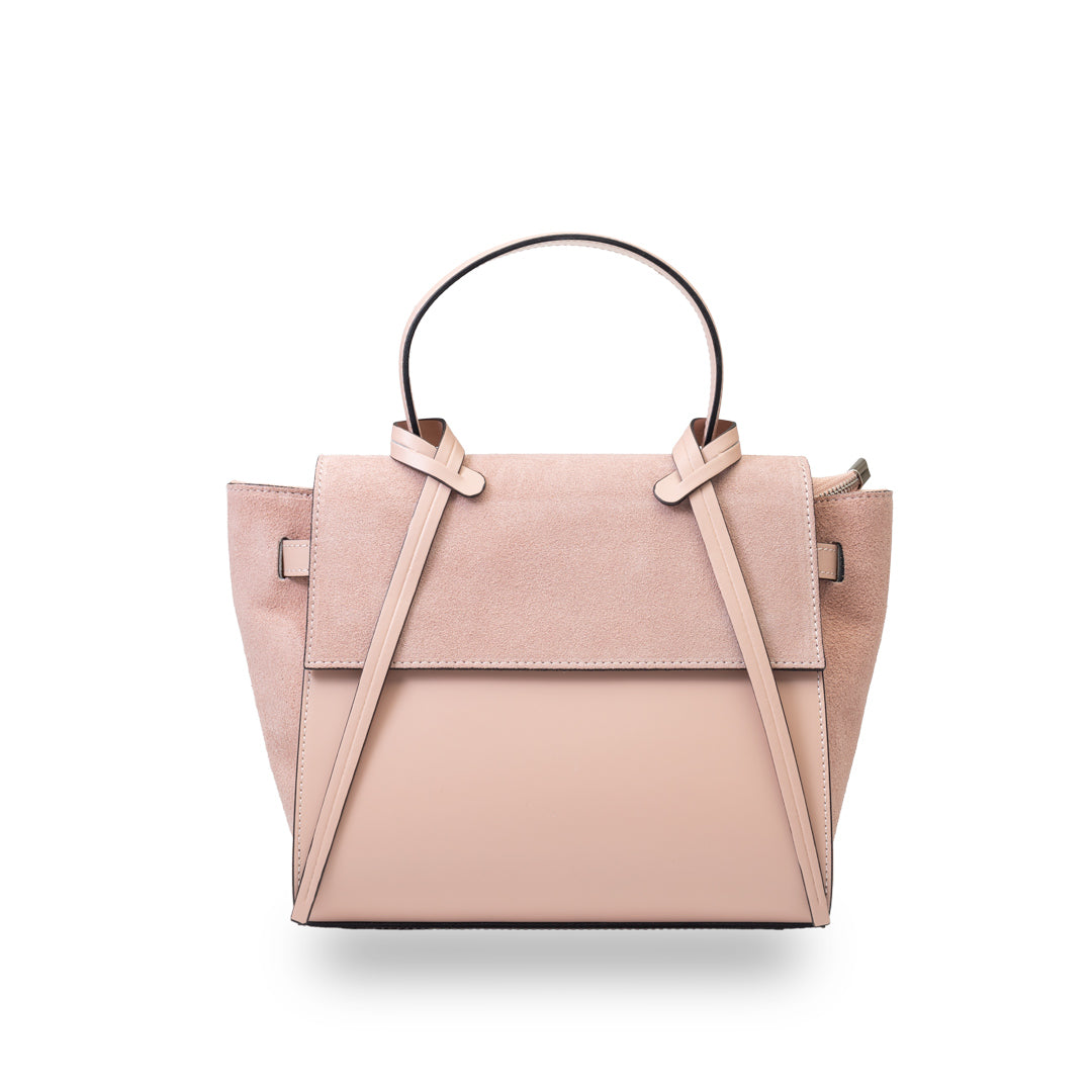 Borsa da donna in pelle scamosciata naturale rosa Erika