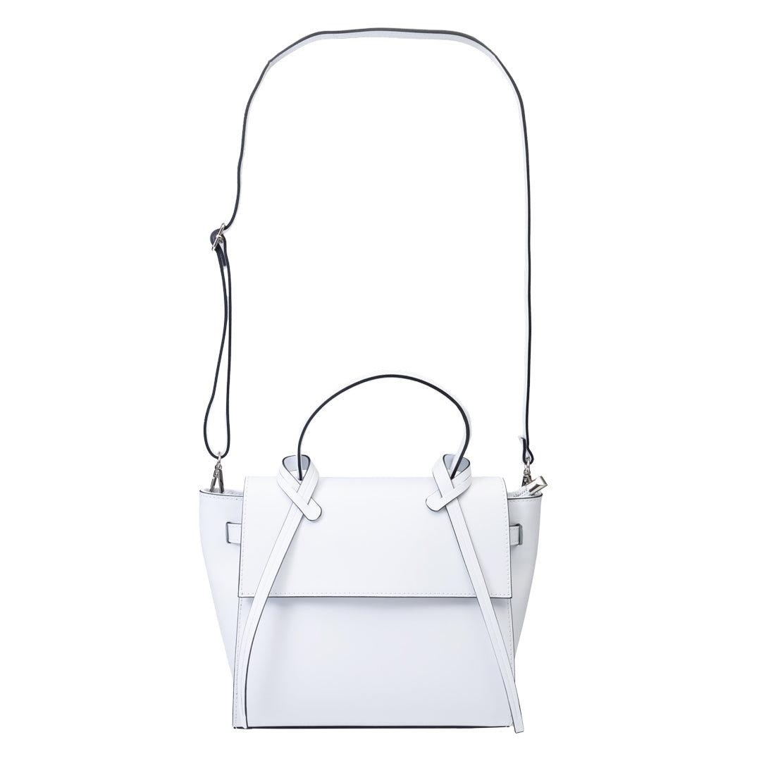 Damenhandtasche aus weißem Echtleder Erika