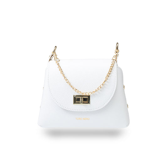 Borsa da donna in vera pelle bianca Raisa