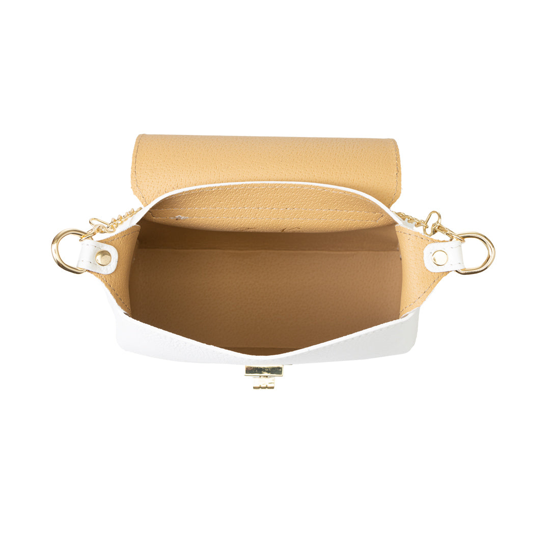 Borsa da donna in vera pelle bianca Raisa