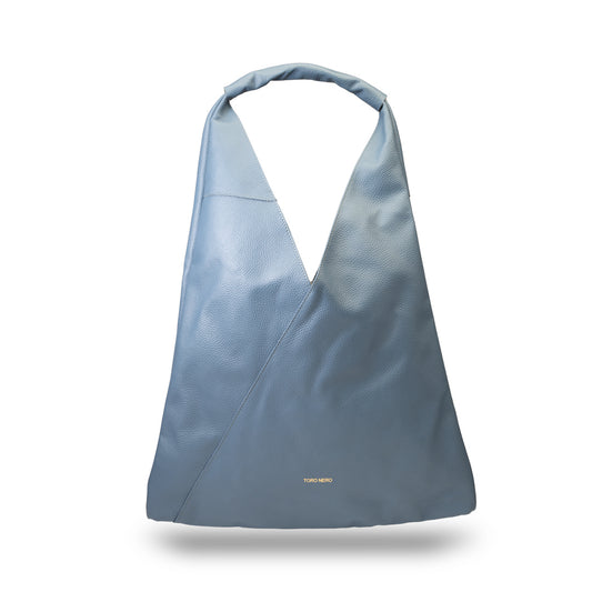 Borsa da donna in vera pelle blu Camelia