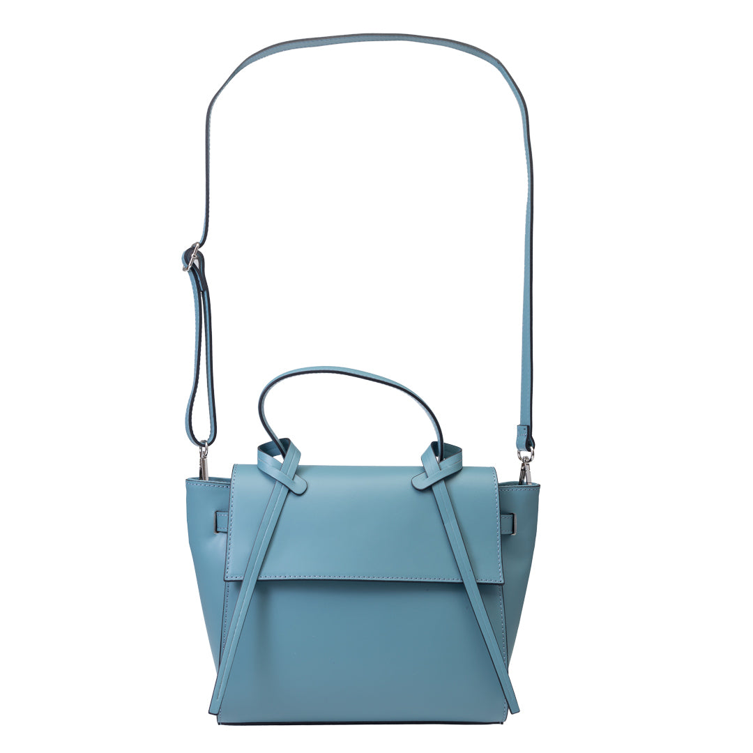 Borsa da donna in vera pelle blu Erika
