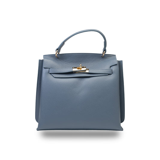 Borsa da donna in vera pelle blu Raluca