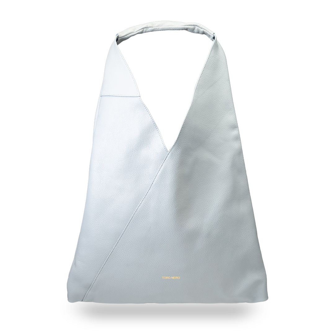 Borsa da donna in pelle naturale azzurra Camelia