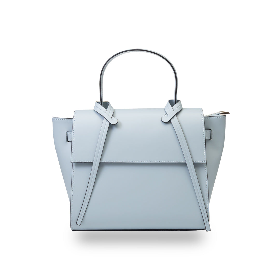 Borsa da donna in vera pelle azzurra Erika