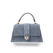 Borsa da donna in vera pelle azzurro Verona