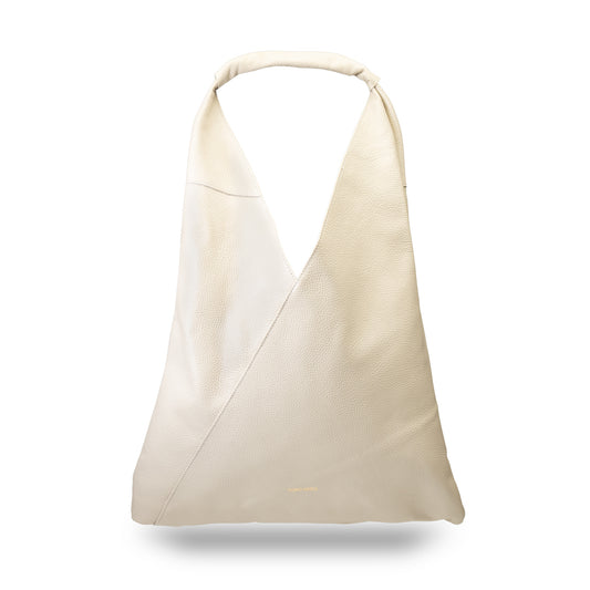 Borsa da donna in vera pelle beige Camelia