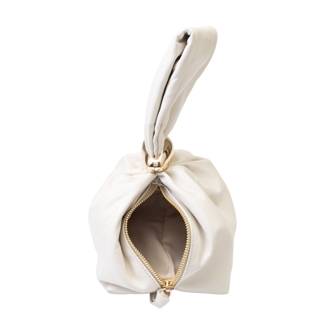 Borsa da donna in vera pelle beige Eliza