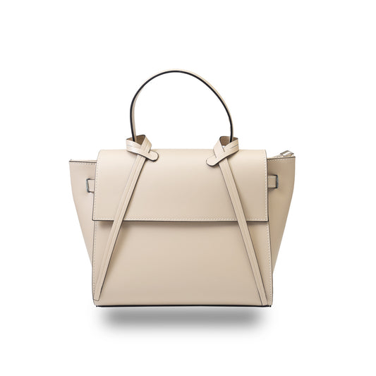Borsa da donna in vera pelle beige Erika