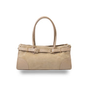 Borsa da donna in vera pelle beige Evelin